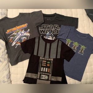 Lot of 4 Star Wars toddler t-shirts sizes 2T and 3T